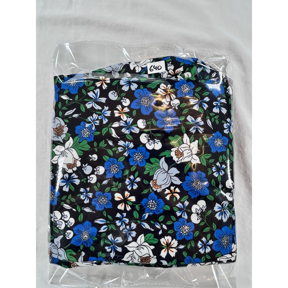 TORY BURCH SPORT Tech Twill Golf Skort L Women Blue Floral Active Tennis Pockets - Picture 9 of 9